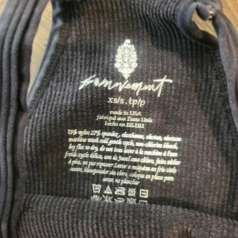 Free People Washed Black Happiness Runs Tank XS/S